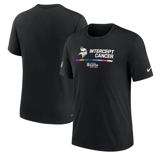 Men's Minnesota Vikings 2022 Black Crucial Catch Performance T-Shirt